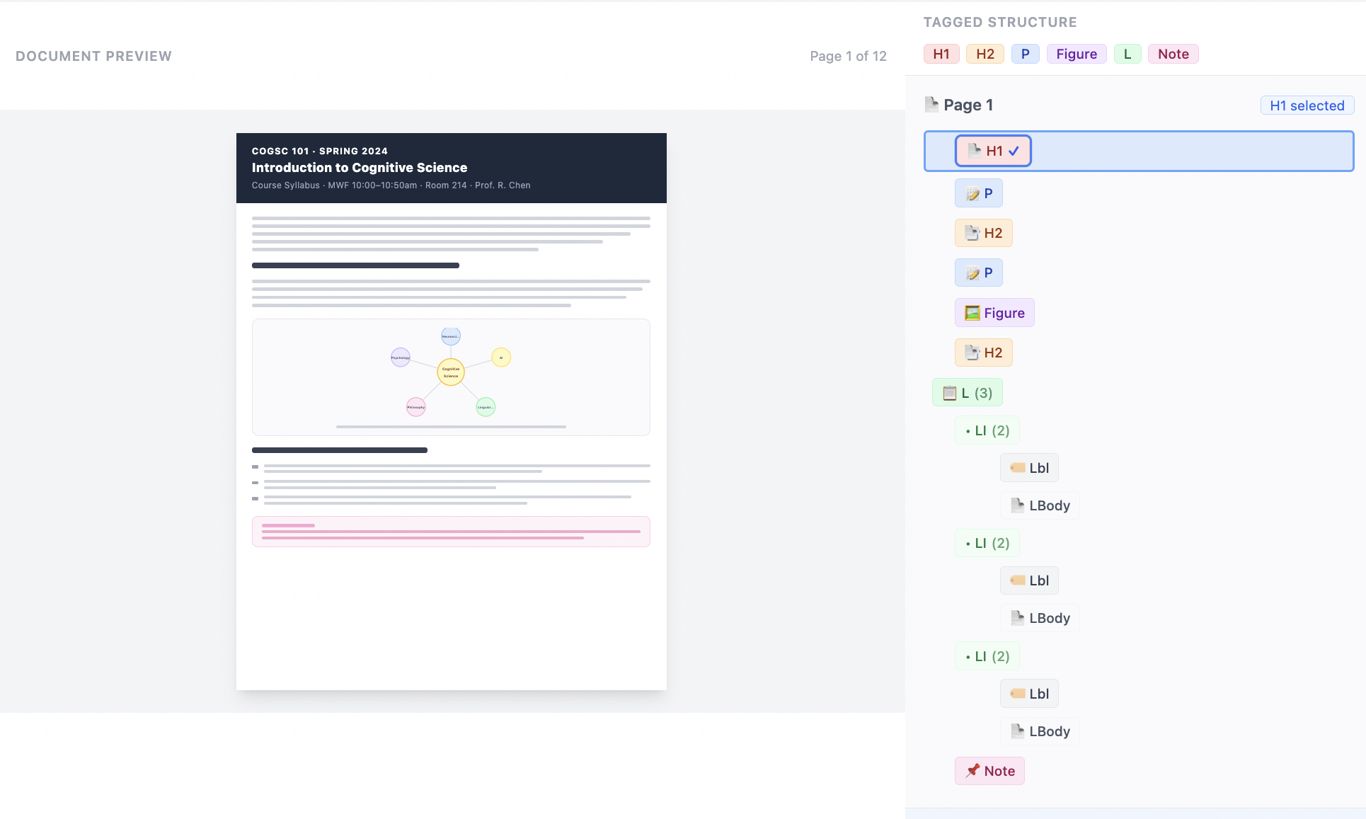 PDF Tagger application screenshot